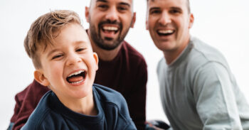 Parents having fun with their child.