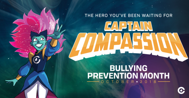 bullying prevention, Captain Compassion, comic strip, bullying prevention month, second step, committee for children