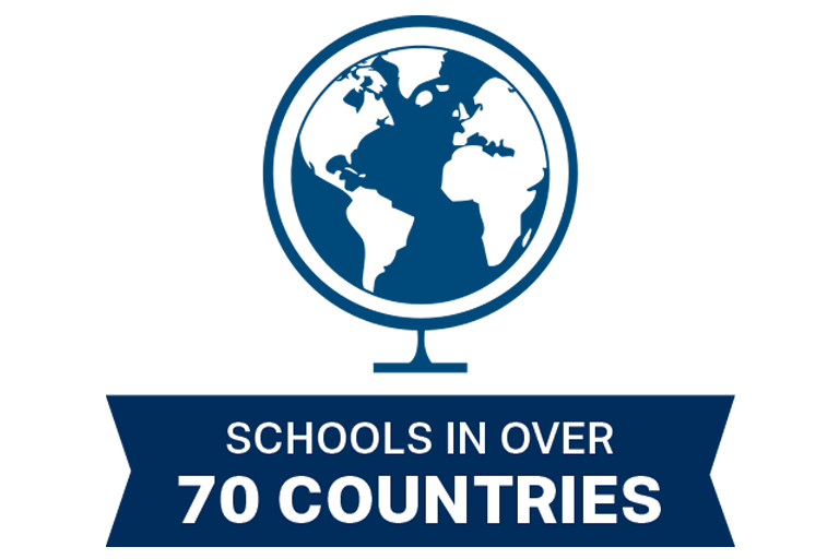 schools in over 70 countries